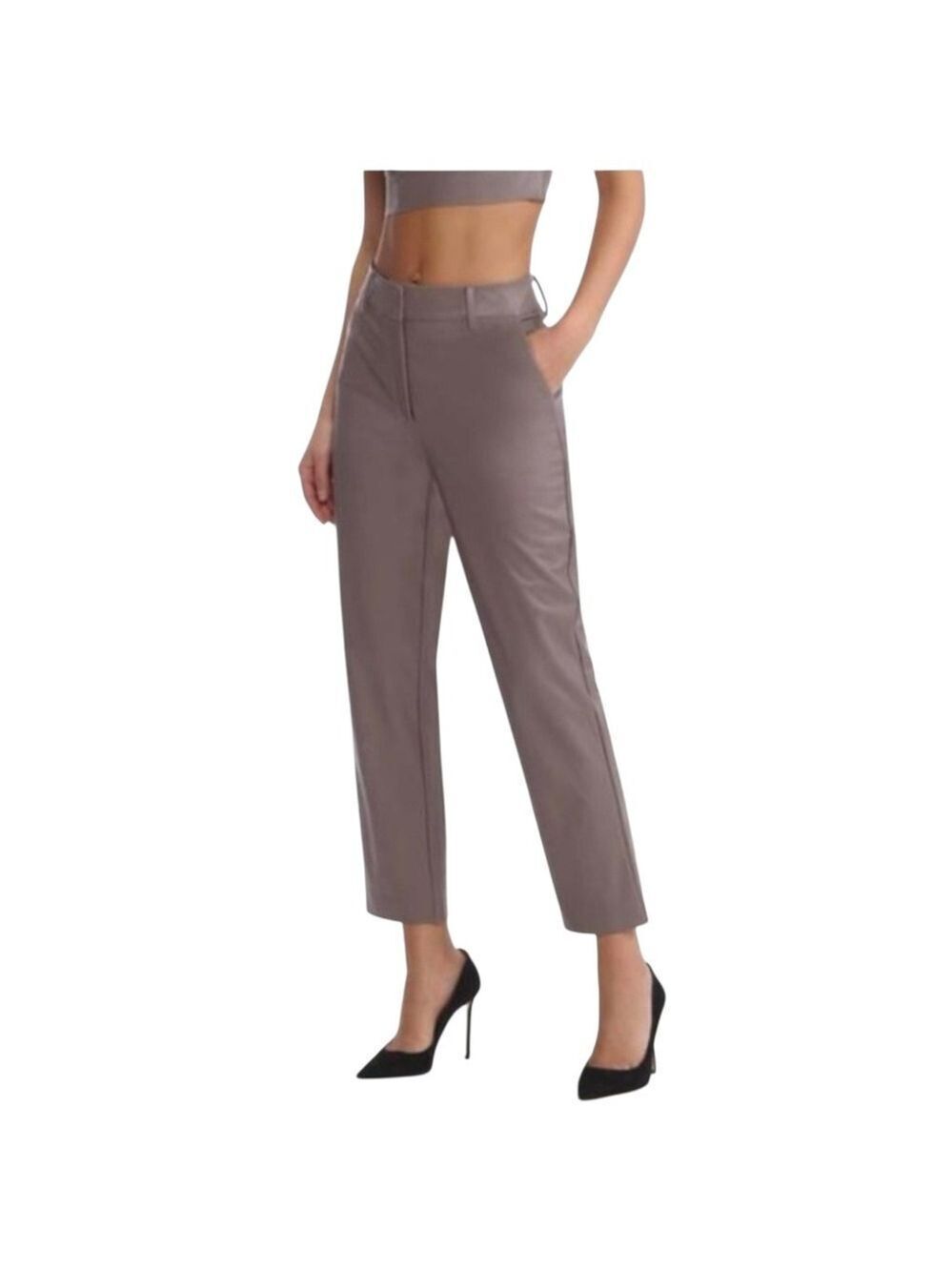 Commando Faux Leather 7/8 Trouser In Ash Sz L NWT